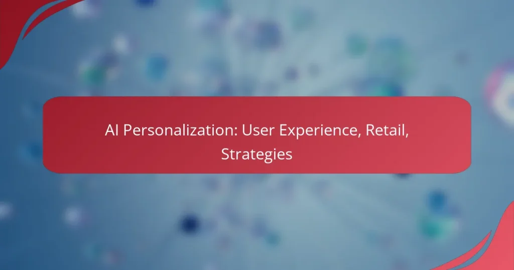 AI Personalization: User Experience, Retail, Strategies