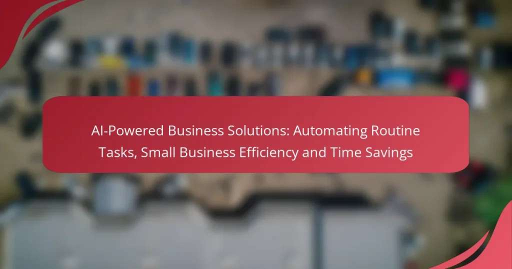 AI-Powered Business Solutions: Automating Routine Tasks, Small Business Efficiency and Time Savings