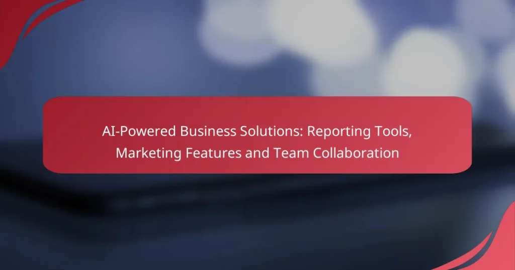 AI-Powered Business Solutions: Reporting Tools, Marketing Features and Team Collaboration