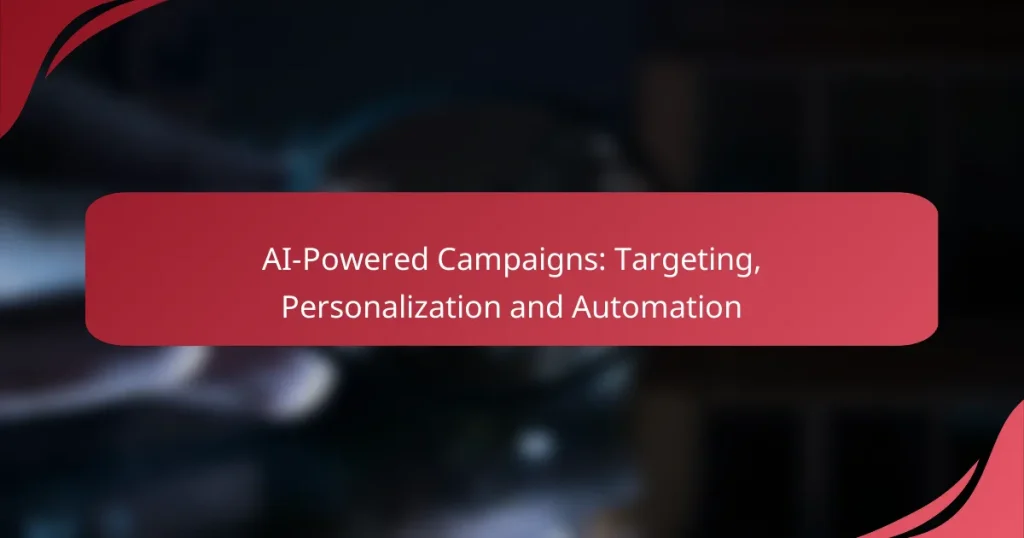 AI-Powered Campaigns: Targeting, Personalization and Automation