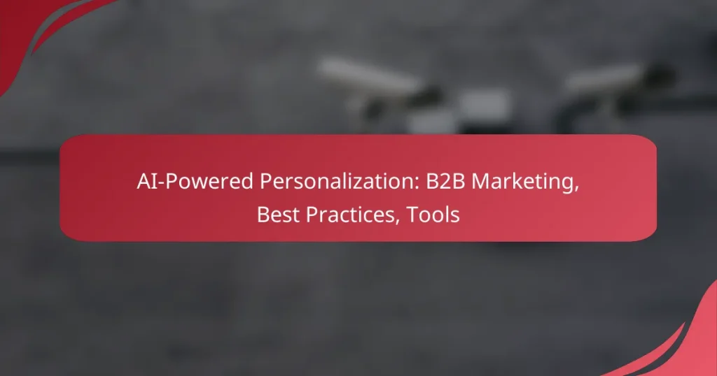 AI-Powered Personalization: B2B Marketing, Best Practices, Tools
